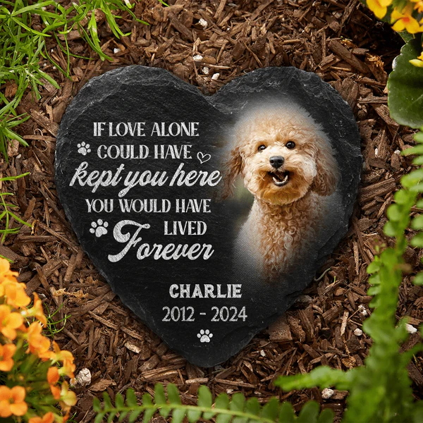 Heartwarming Tribute- I Loved You Your Whole Life, I'll Miss You For The Rest of Mine - Personalized Dog Memorial Stone