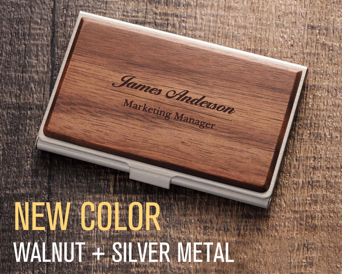 Personalized Business Card Case , Boss Gift Ideas, Personalized Gift for Him, Corporate Gift, Valentines Gift for Coworkers Gift