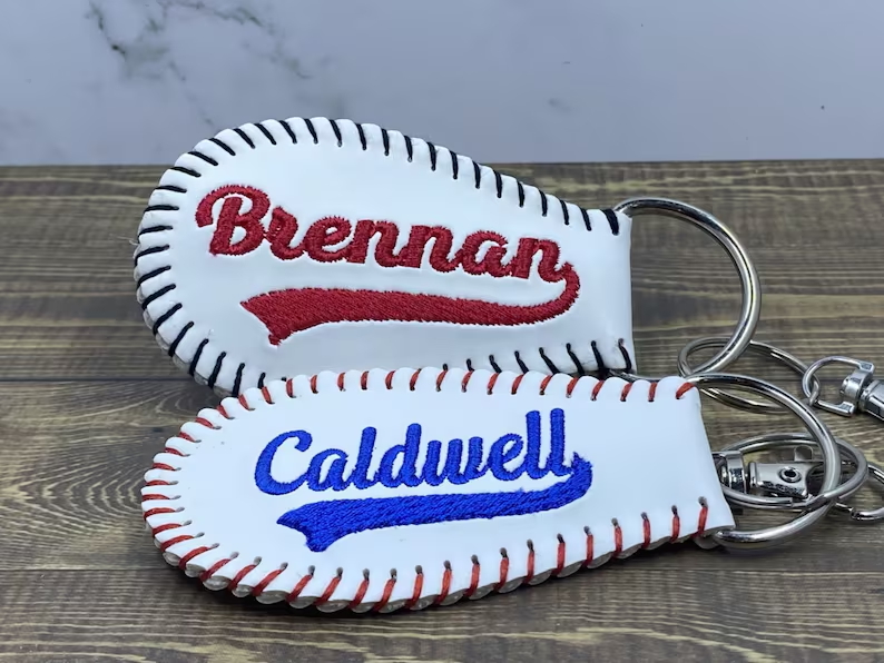 Personalized Baseball Keychain