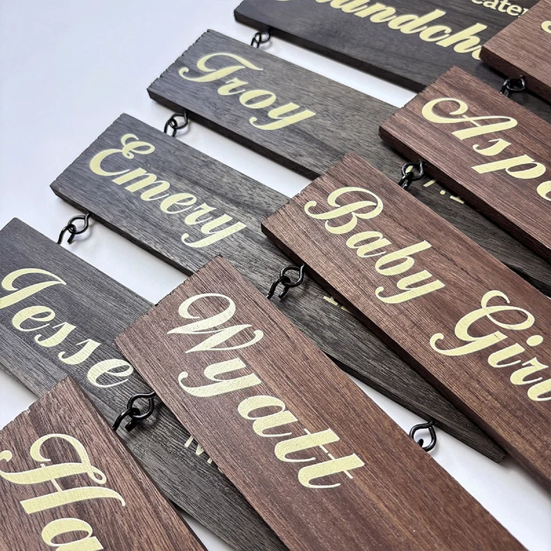 Personalized Grandkids Hanging Sign (Engraved) Family Keepsake
