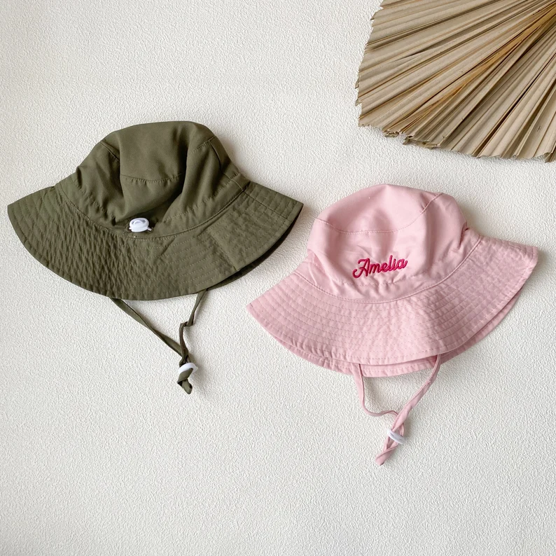 Personalized Cute Embroidered Name Summer Bucket Hat