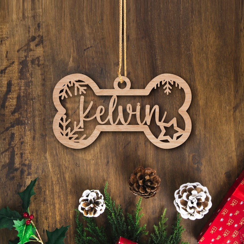 Personalized Name Christmas Ornament, Custom Pet Ornament