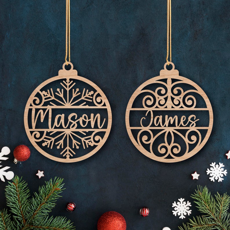 Personalized Name Christmas Ornament, Custom Pet Ornament