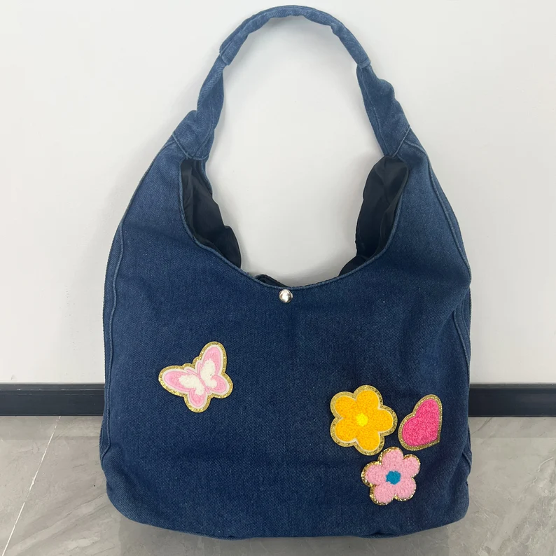 Personalized Custom Denim Tote Beach Bag