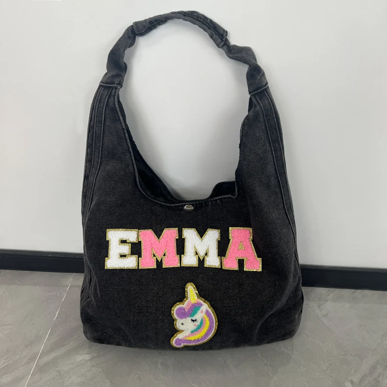 Personalized Custom Denim Tote Beach Bag