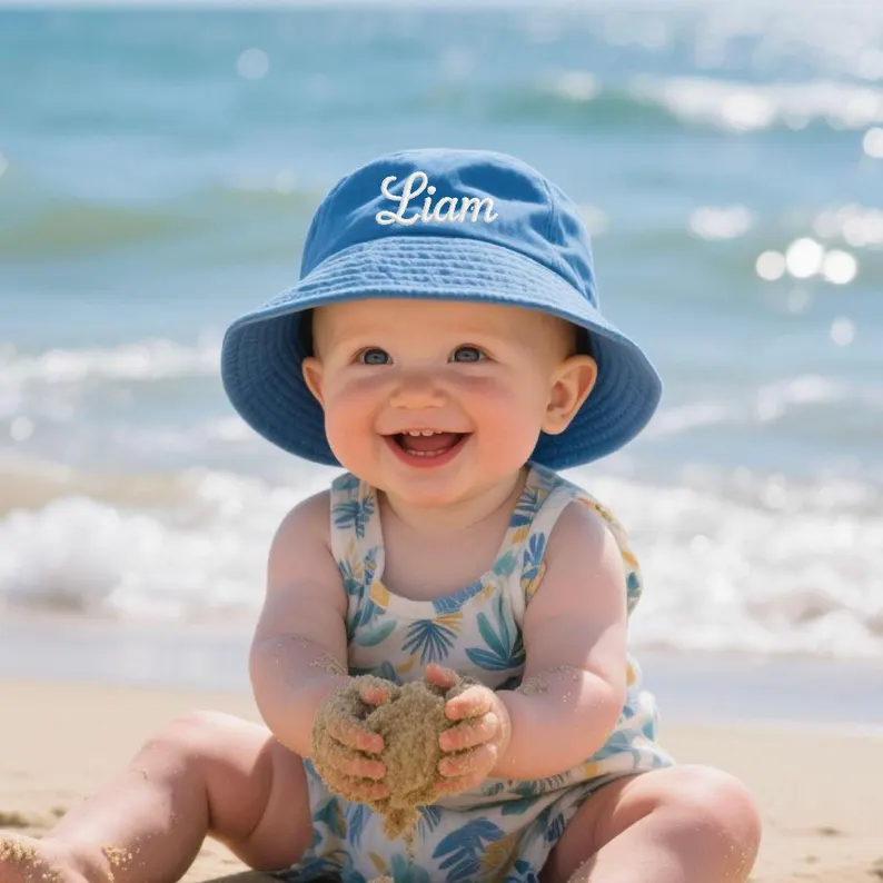 Personalized Cute Embroidered Name Summer Bucket Hat
