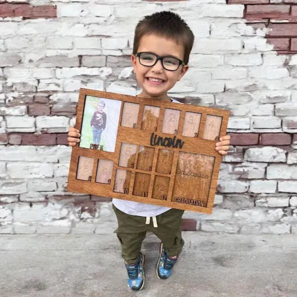 Pre K to Graduation School Picture Frame | Grade School Photo Frame