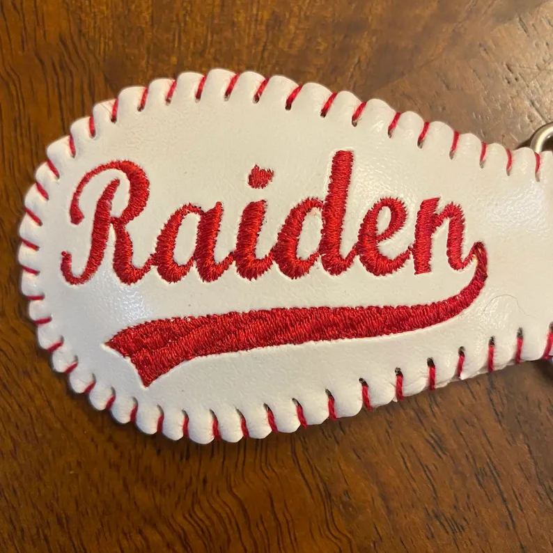 Personalized Baseball Keychain