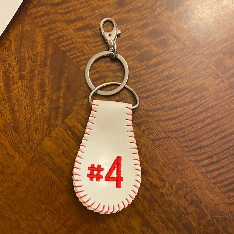 Personalized Baseball Keychain