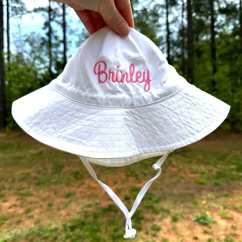 Personalized Cute Embroidered Name Summer Bucket Hat