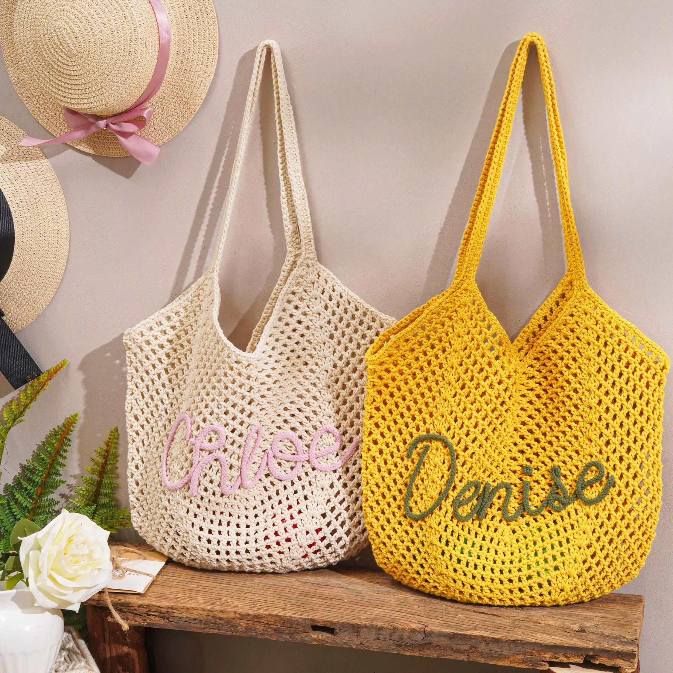 Personalized beach tote bags