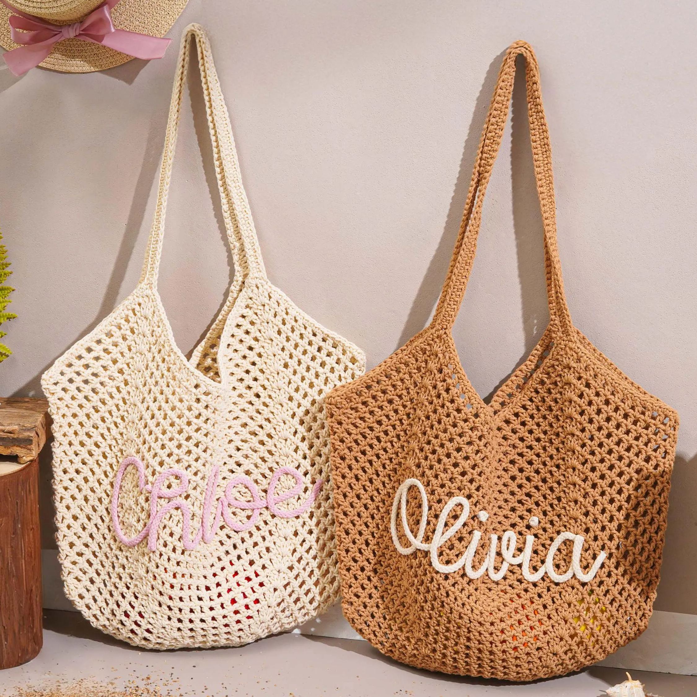 Personalized beach tote bags