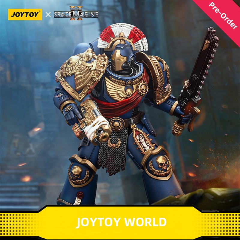 JOYTOY 1/18 Warhammer 40K - Ultramarines Relic Secundus Armour with Artificer Bolt Rifle,Chainsword and Bolt Pistol