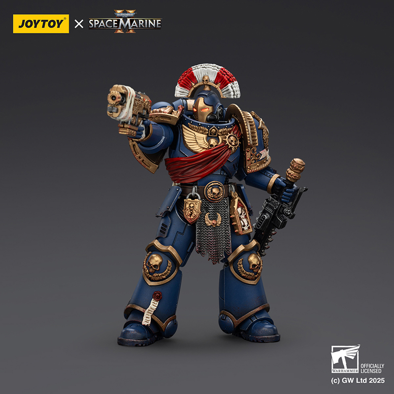 JOYTOY 1/18 Warhammer 40K - Ultramarines Relic Secundus Armour with Artificer Bolt Rifle,Chainsword and Bolt Pistol