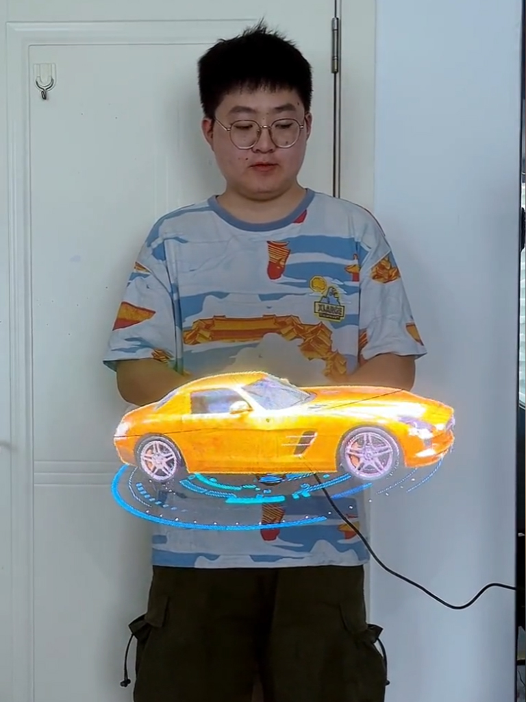 70cm Wifi Control 3D Hologram Advertising Display 3D Holographic Led Fans