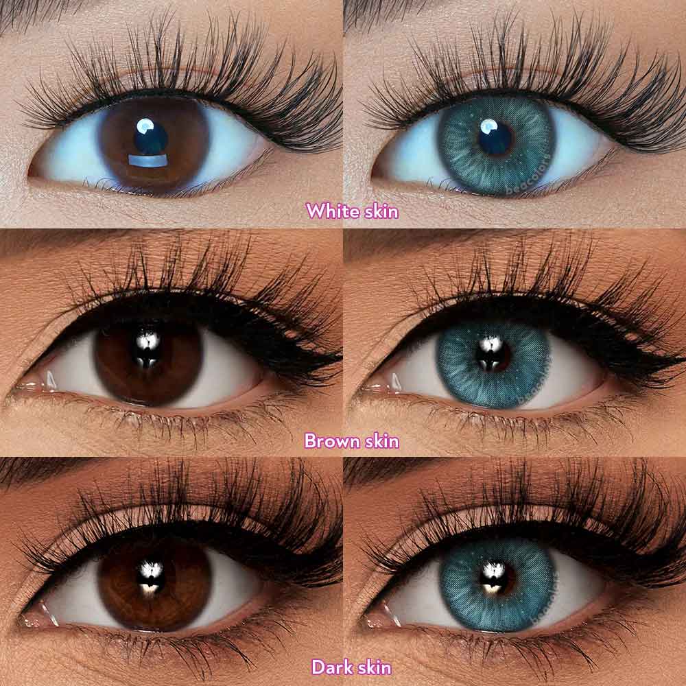 【U.S Warehouse】Beacolors Misty Rose Blue Colored contact lenses -BEACOLORS
