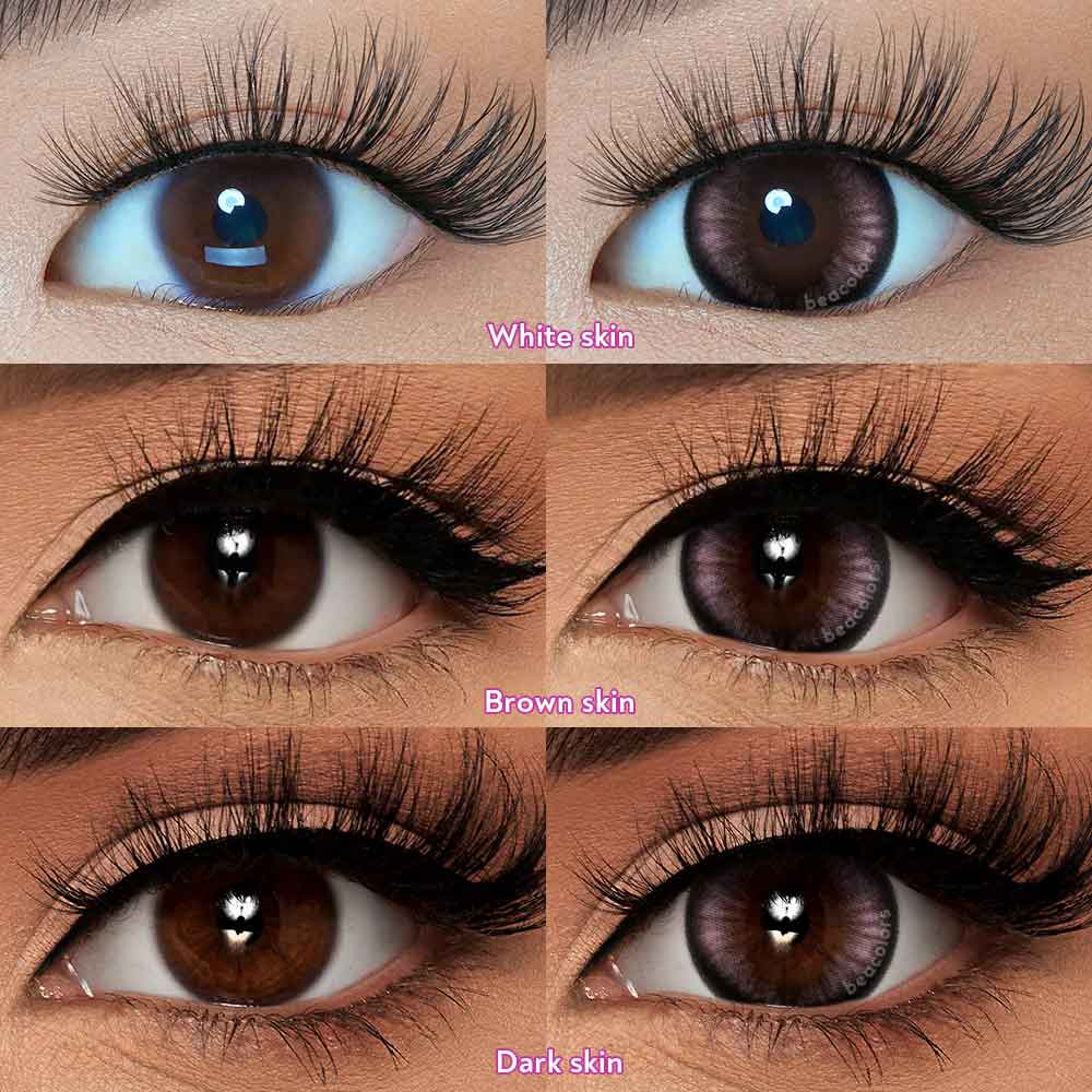 【New】Beacolors Ice crystal Purple Colored contact lenses -BEACOLORS