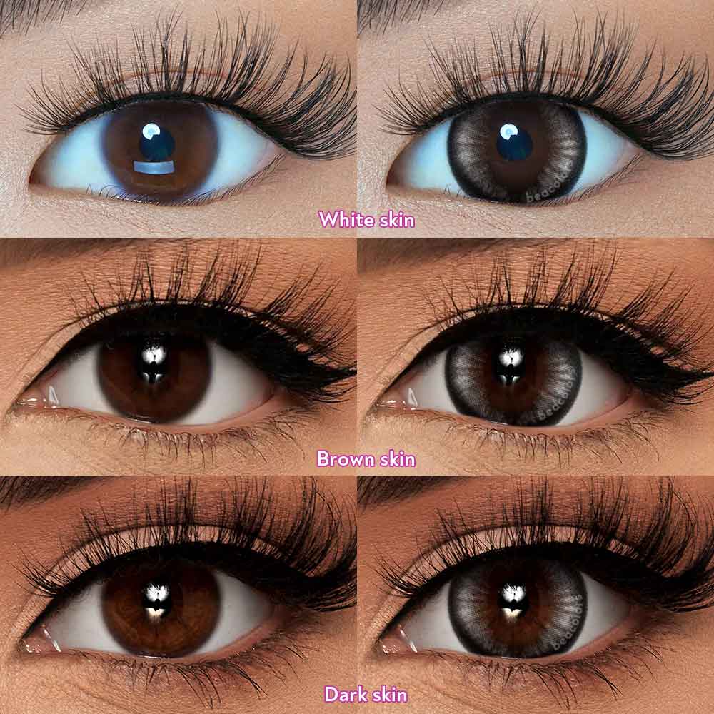 【New】Beacolors Ice crystal Grey Colored contact lenses -BEACOLORS