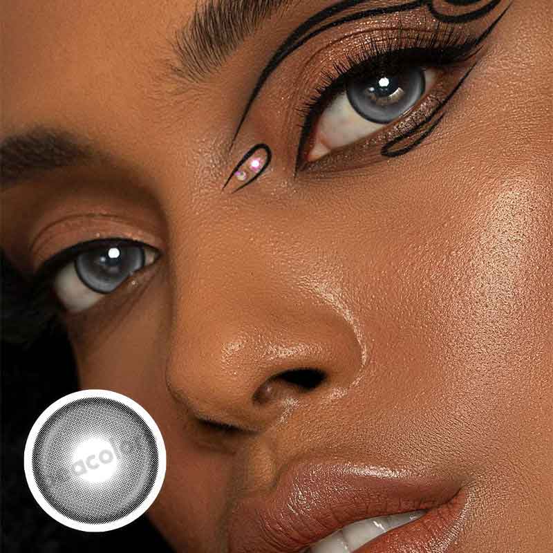 【New】Beacolors CrystalOrb Silver Grey Colored contact lenses -BEACOLORS