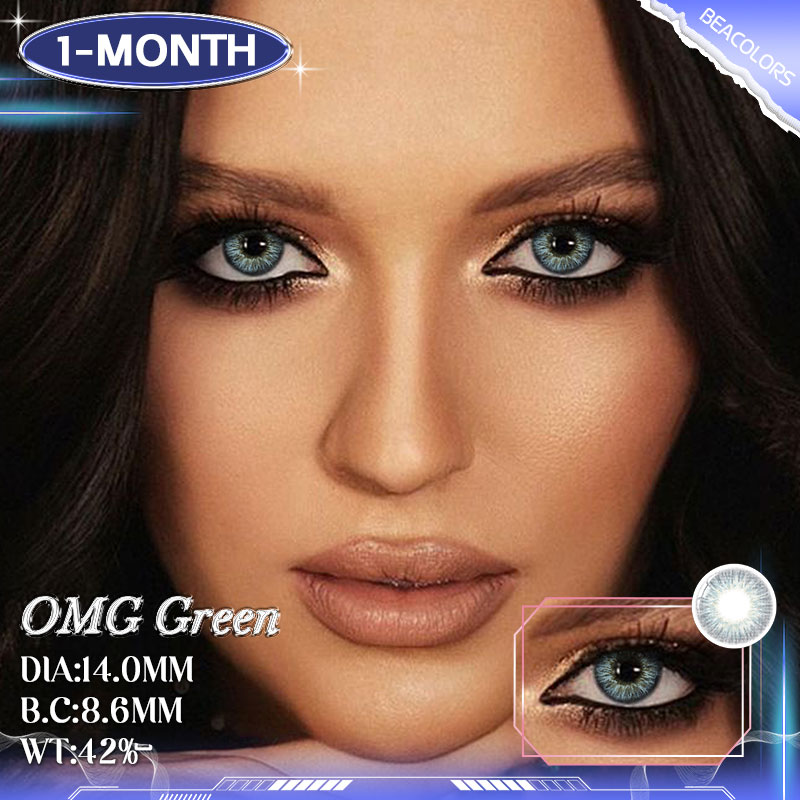 1-Month*OMG Green Colored contact lenses -Shop Now!
