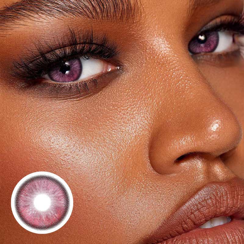 【New】Beacolors Misty Rose Purple Colored contact lenses -BEACOLORS