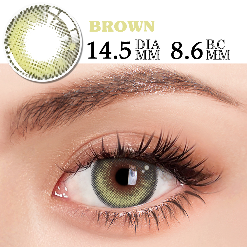 Beacolors Girl Tears Brown  Colored contact lenses -BEACOLORS
