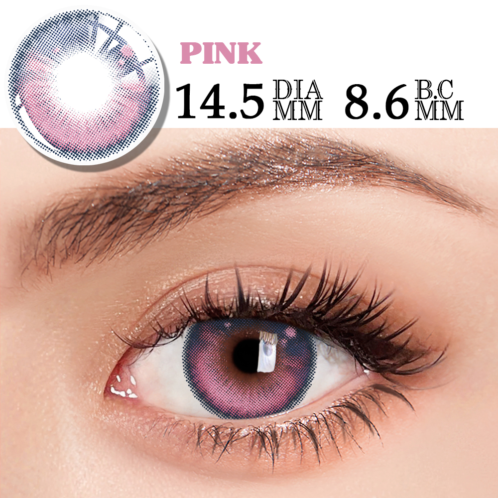 Beacolors Girl Tears Pink  Colored contact lenses -BEACOLORS