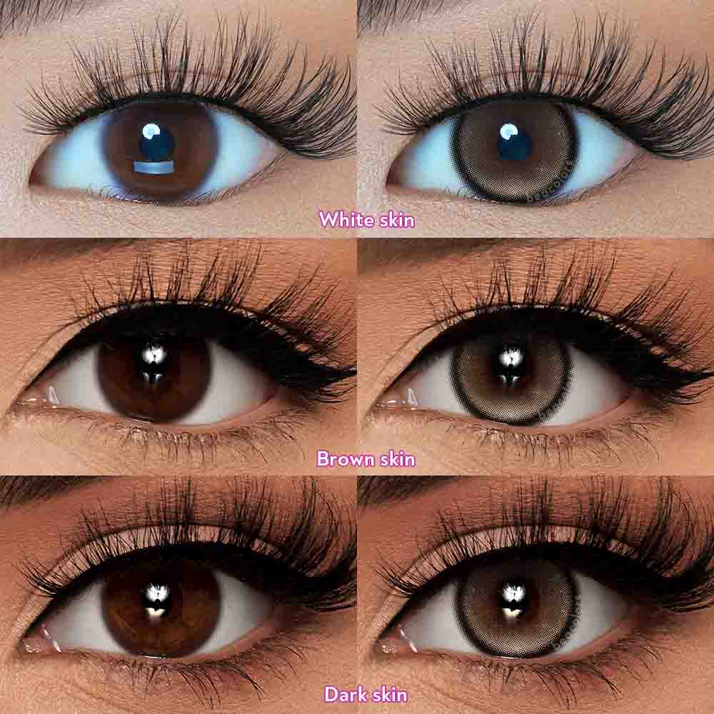 【New】1 Day 2 Pcs | Beacolors VIVIRING Brown Prescription Trial  Colored contact lenses -BEACOLORS