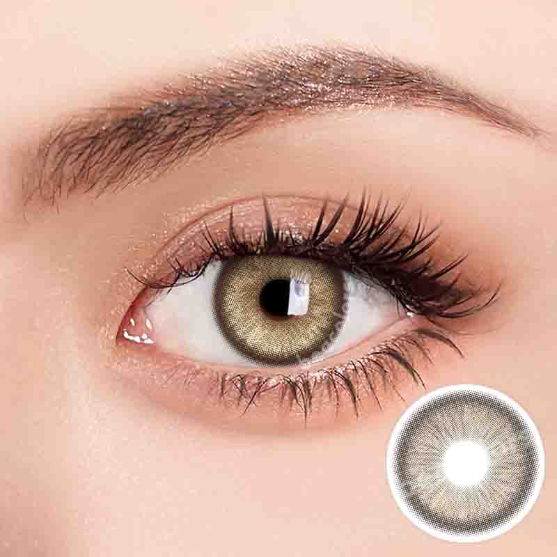 【New】1 Day 2 Pcs | Beacolors Nagini Brown Prescription Trial  Colored contact lenses -BEACOLORS
