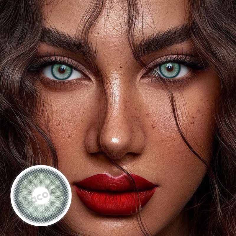 【New】1 Day 2 Pcs | Beacolors Nagini Green Prescription Trial  Colored contact lenses -BEACOLORS