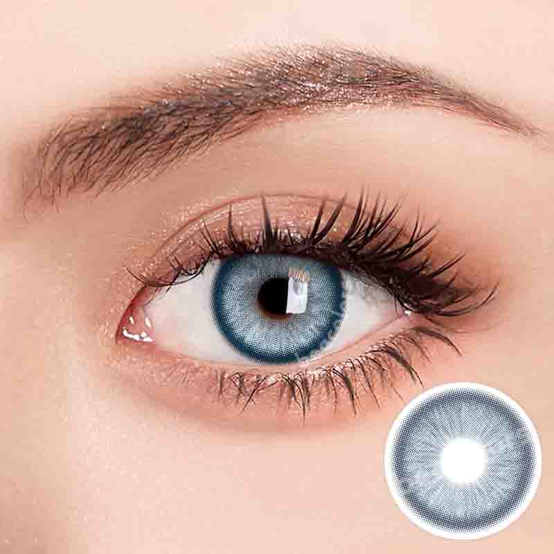 【New】1 Day 2 Pcs | Beacolors Nagini Blue Prescription Trial  Colored contact lenses -BEACOLORS