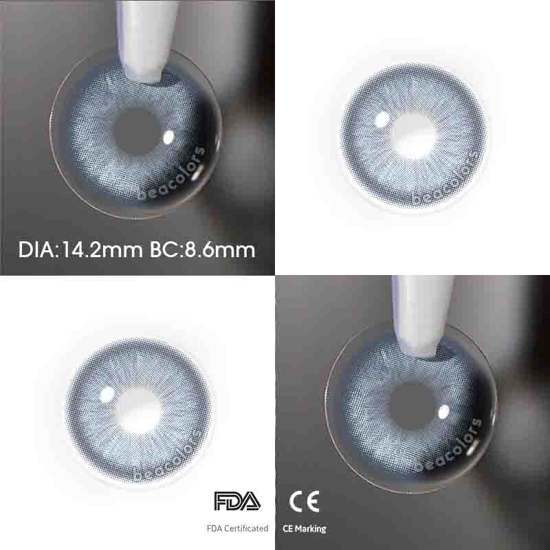 【New】1 Day 2 Pcs | Beacolors Nagini Blue Prescription Trial  Colored contact lenses -BEACOLORS