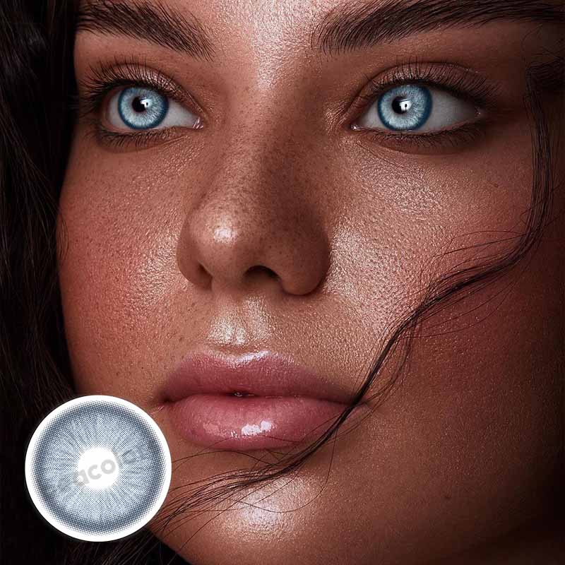 【New】1 Day 2 Pcs | Beacolors Nagini Blue Prescription Trial  Colored contact lenses -BEACOLORS