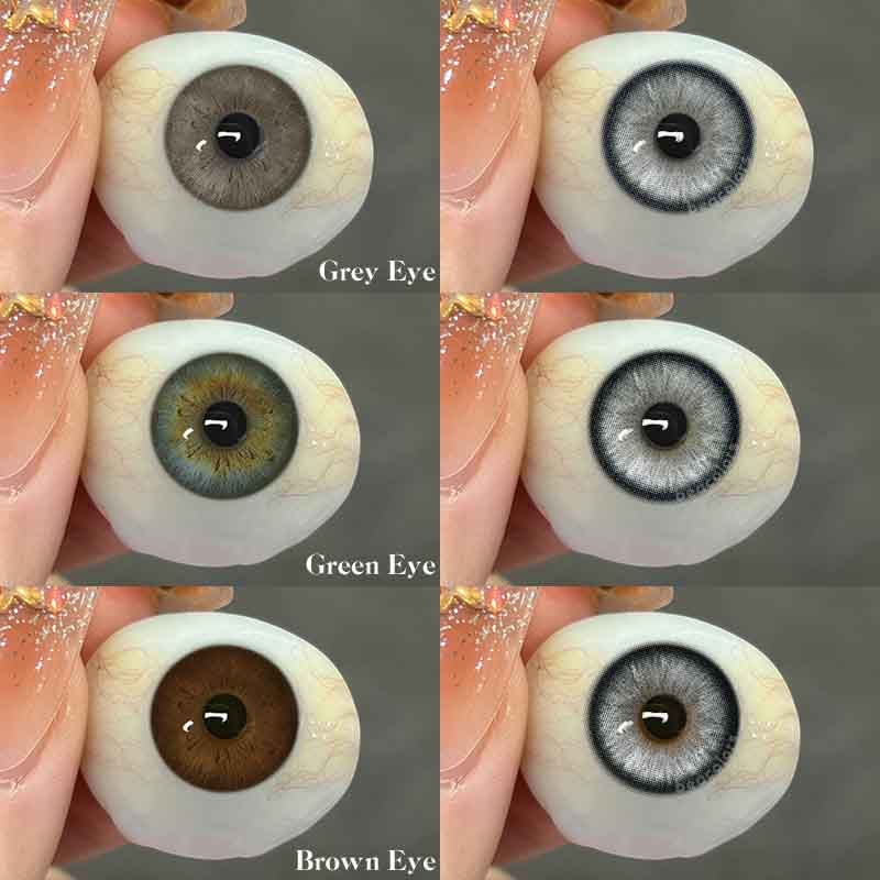 【New】1 Day 2 Pcs | Beacolors Nagini Gray Prescription Trial  Colored contact lenses -BEACOLORS