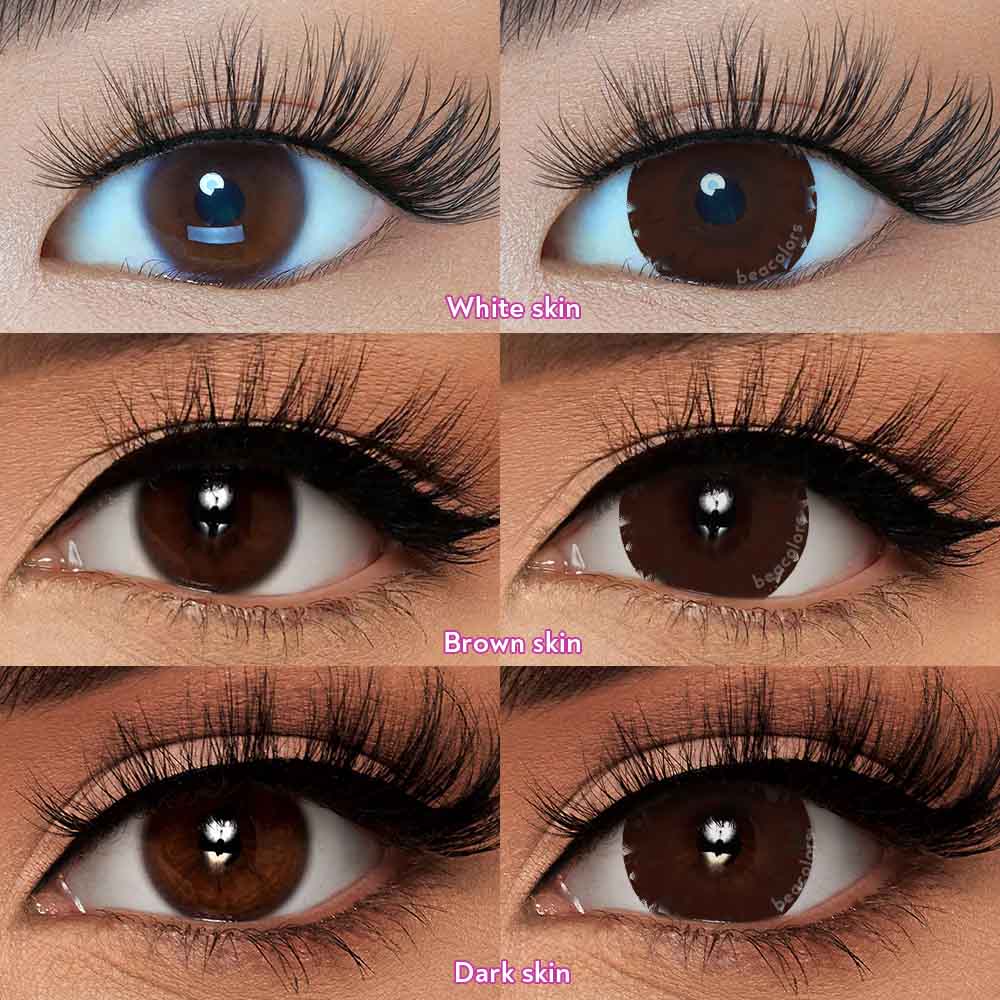 Beacolors Diamonds Brown Colored contact lenses -BEACOLORS