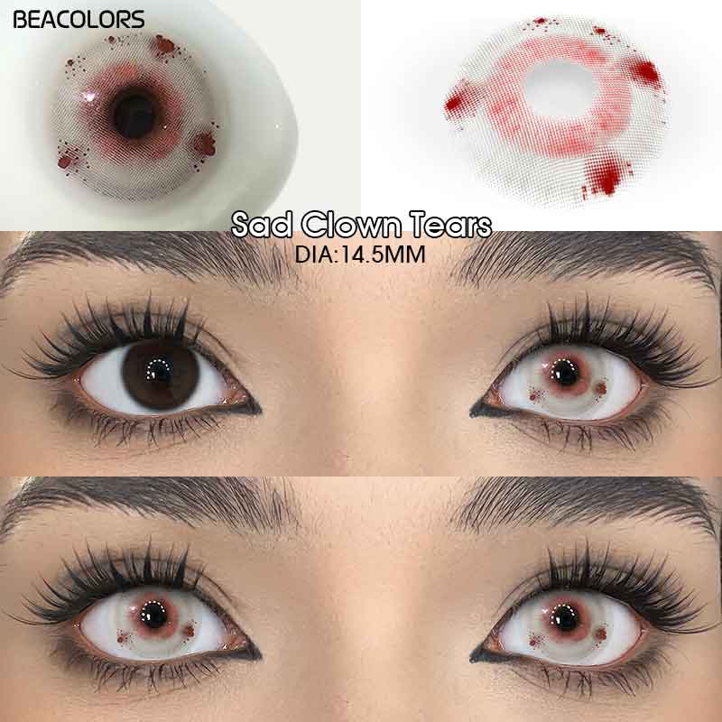 【New】Beacolors Sad Clown Tears Halloween