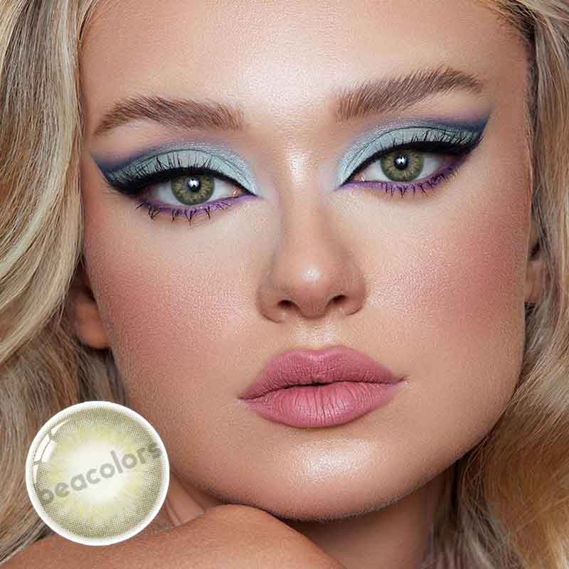 Beacolors DNA Taylor Green Gray  Colored contact lenses -BEACOLORS