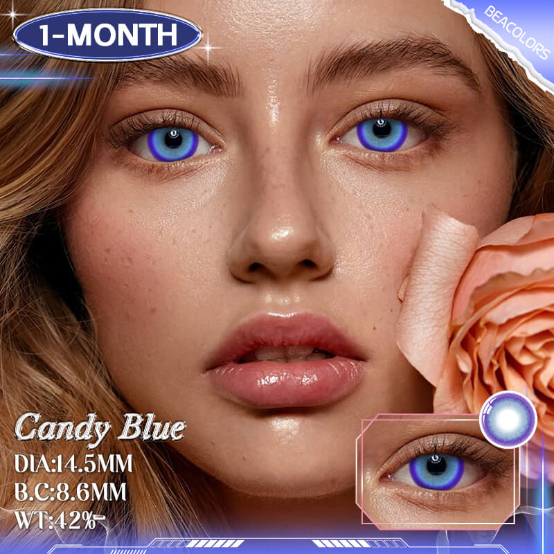 1-Month*Candy Blue Colored contact lenses -Shop Now!