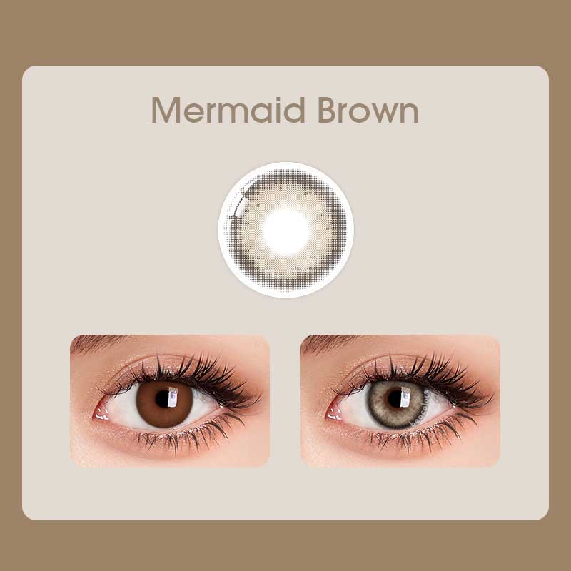 【New】【Prescription】Beacolors Mermaid Brown Colored contact lenses -BEACOLORS