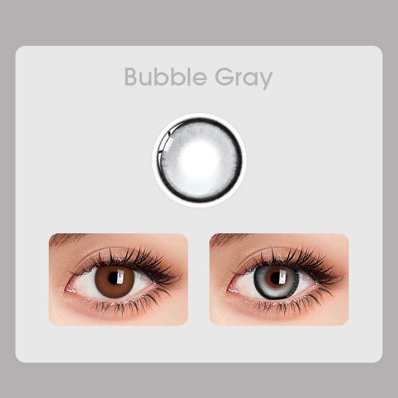 【New】【Prescription】Beacolors Bubble Gray Colored contact lenses -BEACOLORS
