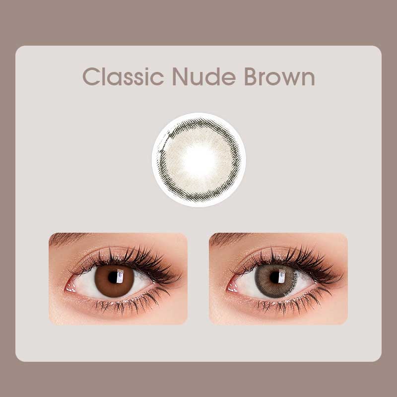 【New】Beacolors Classic Nude Brown Colored contact lenses -BEACOLORS