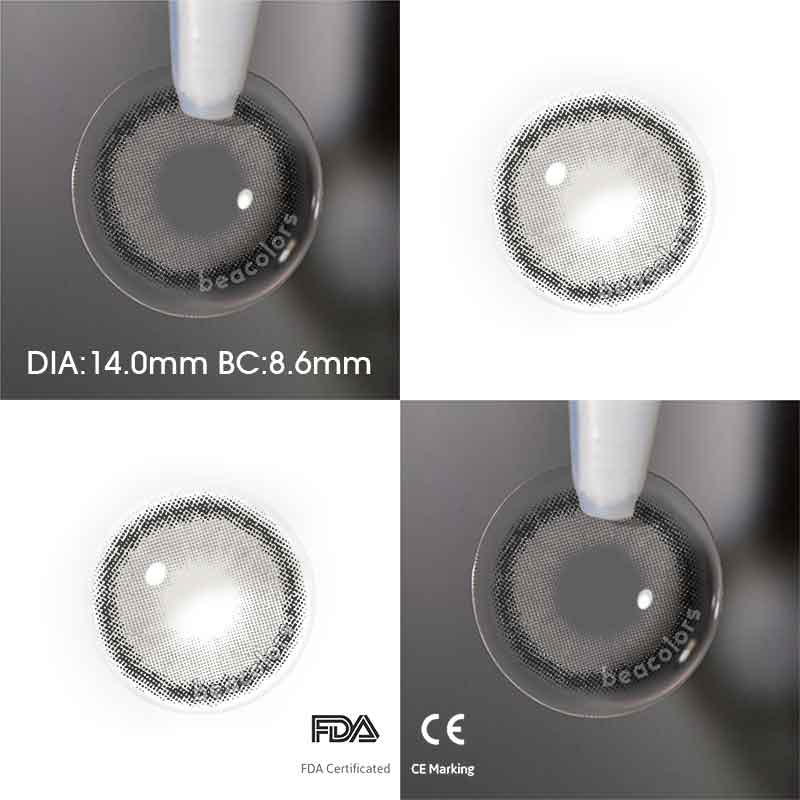 【U.S Warehouse】Beacolors Classic Charcoal Gray Colored contact lenses -BEACOLORS