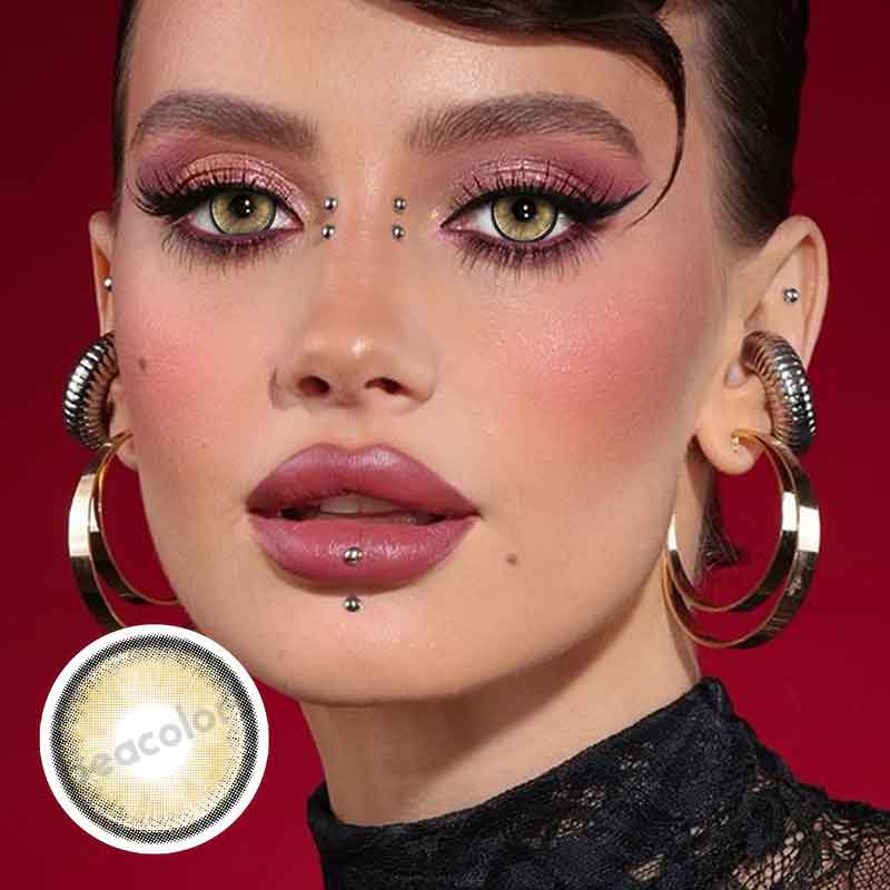 【New】Beacolors CrystalOrb Hazel Colored contact lenses -BEACOLORS