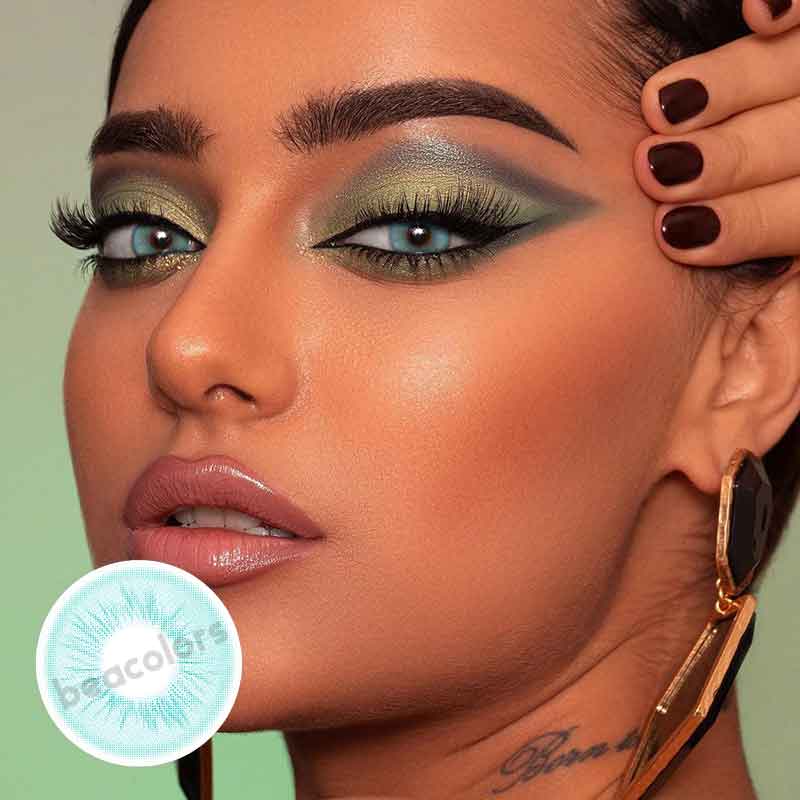 【U.S Warehouse】Beacolors Angelic Wings Celestial Blue Colored contact lenses -BEACOLORS