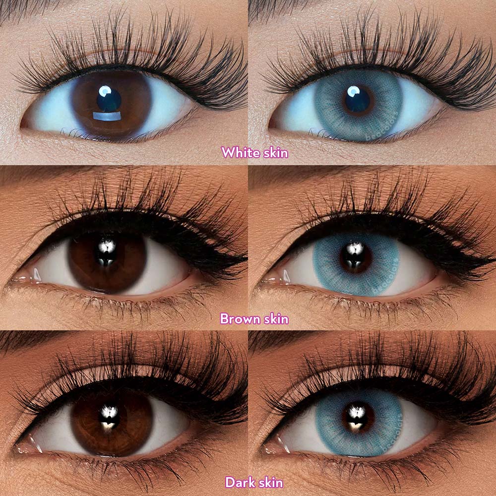 【U.S Warehouse】Beacolors Angelic Wings Celestial Blue Colored contact lenses -BEACOLORS