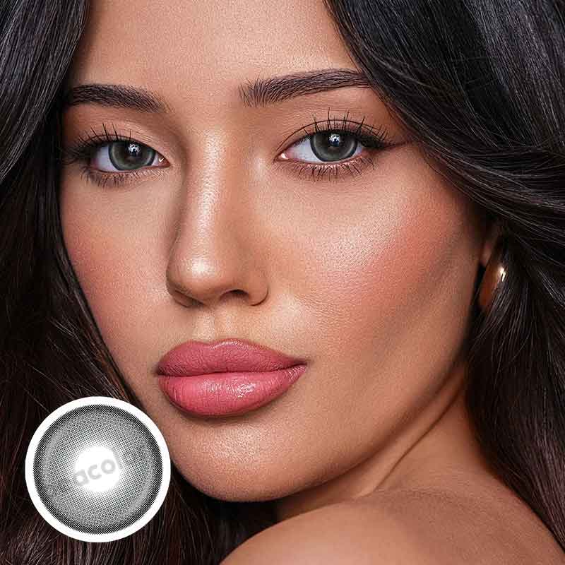 【New】Beacolors CrystalOrb Silver Grey Colored contact lenses -BEACOLORS