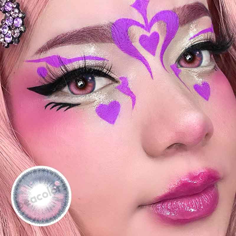 Beacolors Girl Tears Pink  Colored contact lenses -BEACOLORS