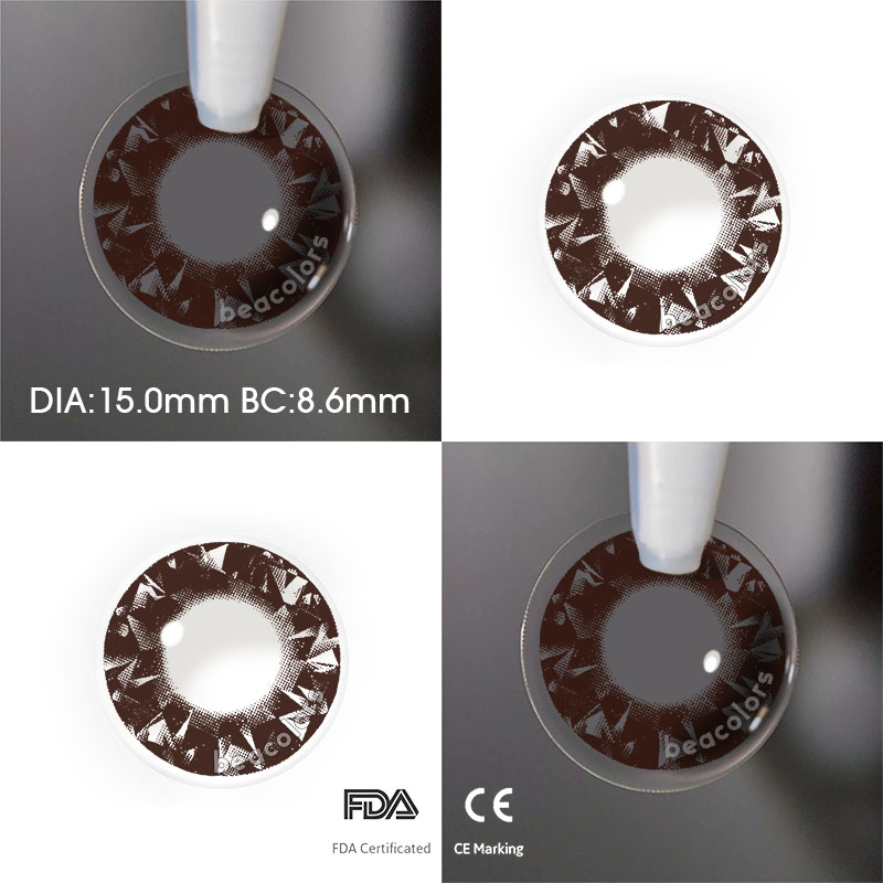 Beacolors Diamonds Brown Colored contact lenses -BEACOLORS