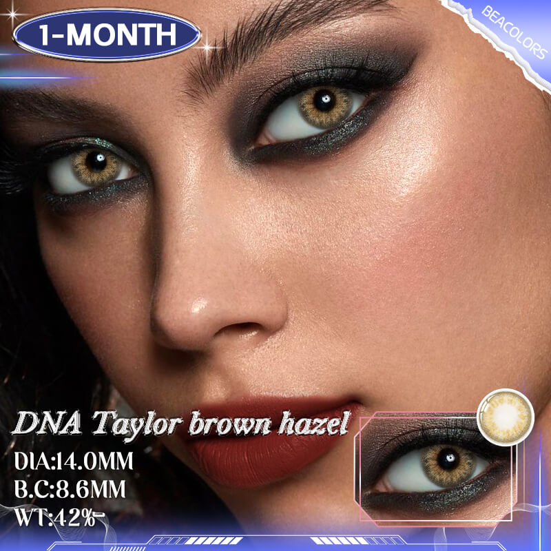 1-Month*Taylor Brown Hazel  Colored contact lenses -BEACOLORS