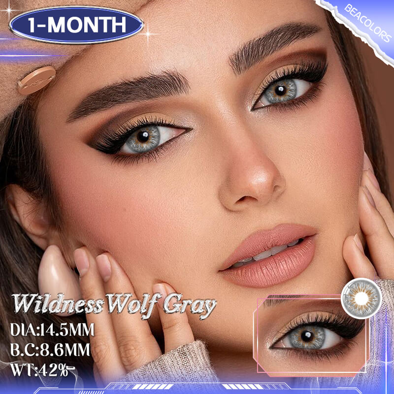 1-Month*Wolf Gray Colored contact lenses -Shop Now!